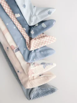 Next Bleu - Bébé Popper Sleepsuits Pack de 7 (0mois -2ans)