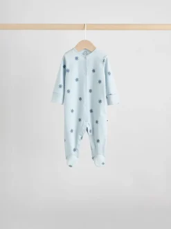 Next Bleu - Bébé Popper Sleepsuits Pack de 7 (0mois -2ans)