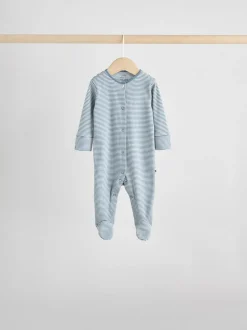 Next Bleu - Bébé Popper Sleepsuits Pack de 7 (0mois -2ans)