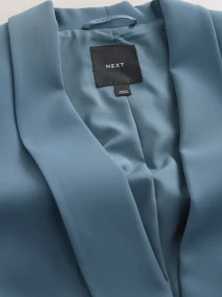 Next - Blazer décontracté à manches froncées Bleu Hot