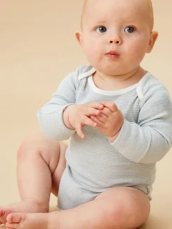 Mori Bleu - Body à encolure enveloppe à manches longues Discount