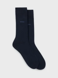 BOSS Bleu - Chaussettes de longueur régulière 2 Pack Clearance