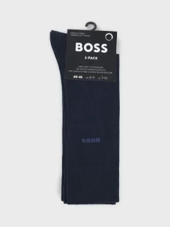 BOSS Bleu - Chaussettes de longueur régulière 2 Pack Clearance