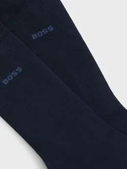 BOSS Bleu - Chaussettes de longueur régulière 2 Pack Clearance