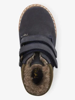 Next Bleu - Bottes de travail en cuir à fermeture scratch™ doublées thermiques Outlet