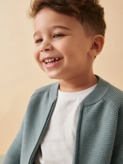 Next - Cardigan zippé (3mths-7yrs) Bleu Sale