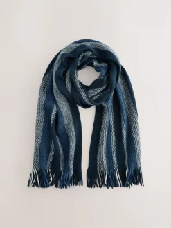 Next Bleu - Écharpe en maille à rayures Hot