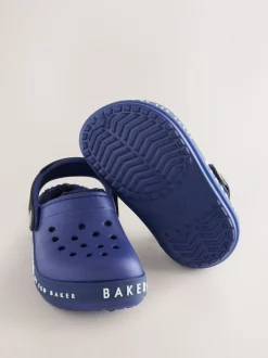 Baker by Ted Baker Bleu - Chaussons sabots doublés de peau de mouton Discount