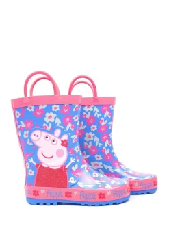 Vanilla Underground Bleu - Chaussures de pluie Peppa Pig pour enfants avec poignées Outlet