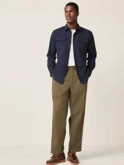 Next Bleu - Chemise Coupe classique texturée à manches longues gaufrée