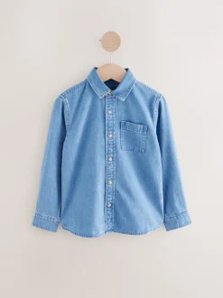 Next Bleu - Chemise en jean à manches longues (3-16 ans) Clearance