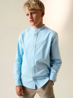 Next Bleu - Chemise Oxford à manches longues et Col mao (3-16ans) Online