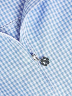 Next Bleu - Combinaison d'école Vichy en coton riche avec fermeture éclair (3-14ans) Sale