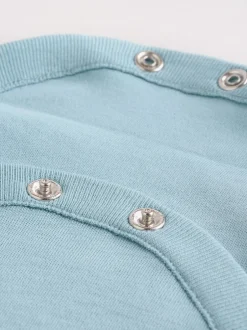 Next Bleu - Combinaison de nuit bébé, Body, Bonnet et Bavoirs bébé Ensemble 4 Pièces (0-12mois) Sale