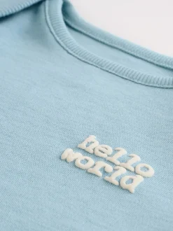 Next Bleu - Combinaison de nuit bébé, Body, Bonnet et Bavoirs bébé Ensemble 4 Pièces (0-12mois) Sale