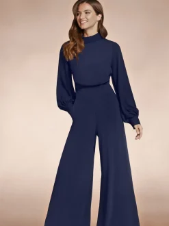 Hot Squash Bleu - Combinaison Jambe large à manches bouffantes Best