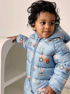 Purebaby Bleu - Combinaison matelassée imperméable à la douche Outlet