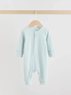 Next Bleu - Combinaisons de nuit à fermeture éclair pour bébés 5 Pack (0mths-3yrs) Best