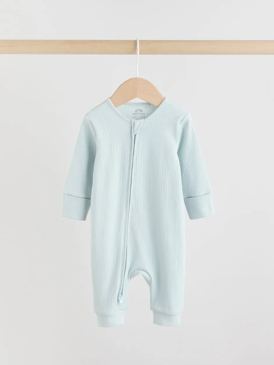 Next Bleu - Combinaisons de nuit à fermeture éclair pour bébés 5 Pack (0mths-3yrs) Best
