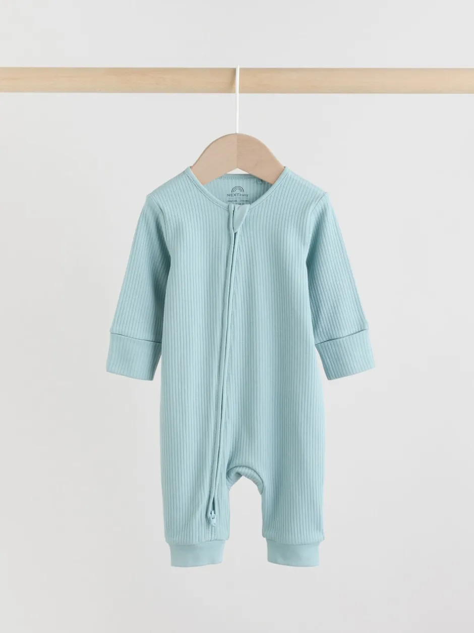 Next Bleu - Combinaisons de nuit à fermeture éclair pour bébés 5 Pack (0mths-3yrs) Best