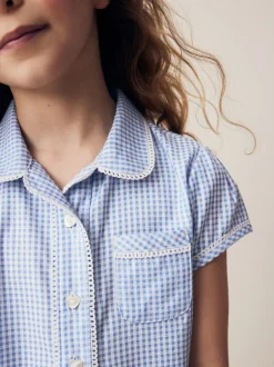 Next Bleu - Cotton Rich School Vichy Chemisiers (3-14yrs) Online