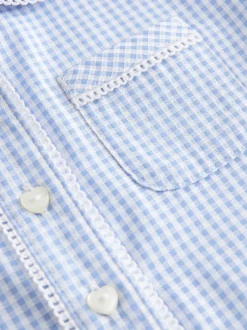 Next Bleu - Cotton Rich School Vichy Chemisiers (3-14yrs) Online