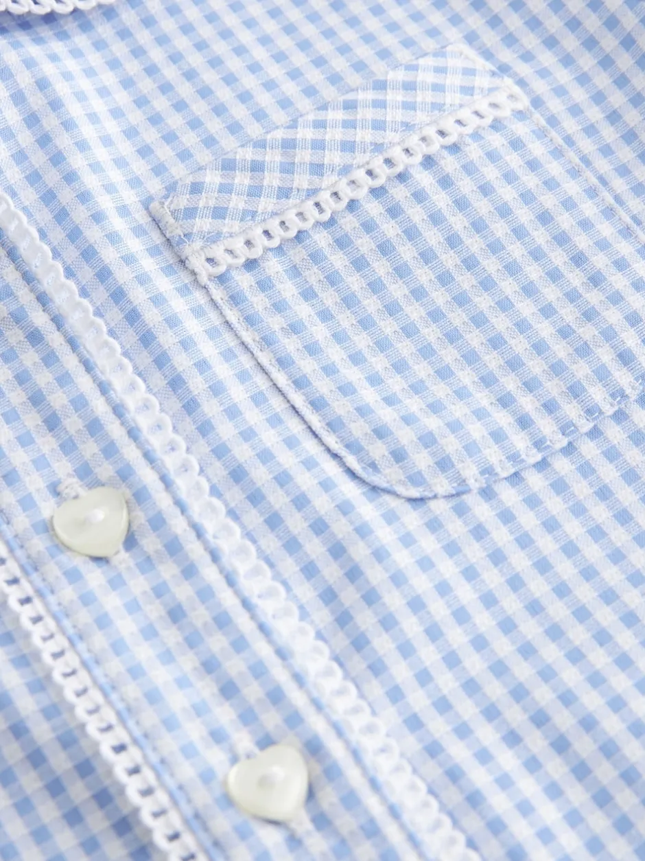 Next Bleu - Cotton Rich School Vichy Chemisiers (3-14yrs) Online