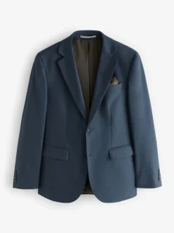 Next Bleu - Coupe ajustée Textured Flannel Suit Veste New