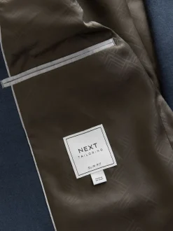 Next Bleu - Coupe ajustée Textured Flannel Suit Veste New