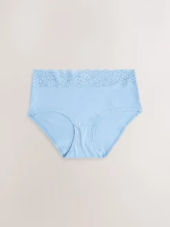 Next Bleu - Culotte en coton et dentelle 7 Pack Mi-long Sale