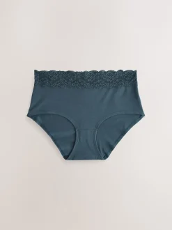 Next Bleu - Culotte en coton et dentelle 7 Pack Mi-long Sale