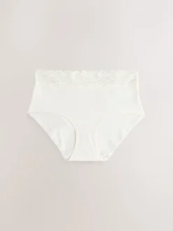 Next Bleu - Culotte en coton et dentelle 7 Pack Mi-long Sale
