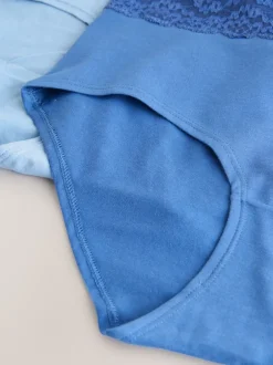 Next Bleu - Culotte en coton et dentelle 7 Pack Mi-long Sale