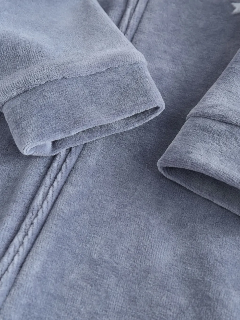 Next Bleu - Dors-bien bébé en velours à fermeture éclair bidirectionnelle, lot de 2 (0mois-2ans)