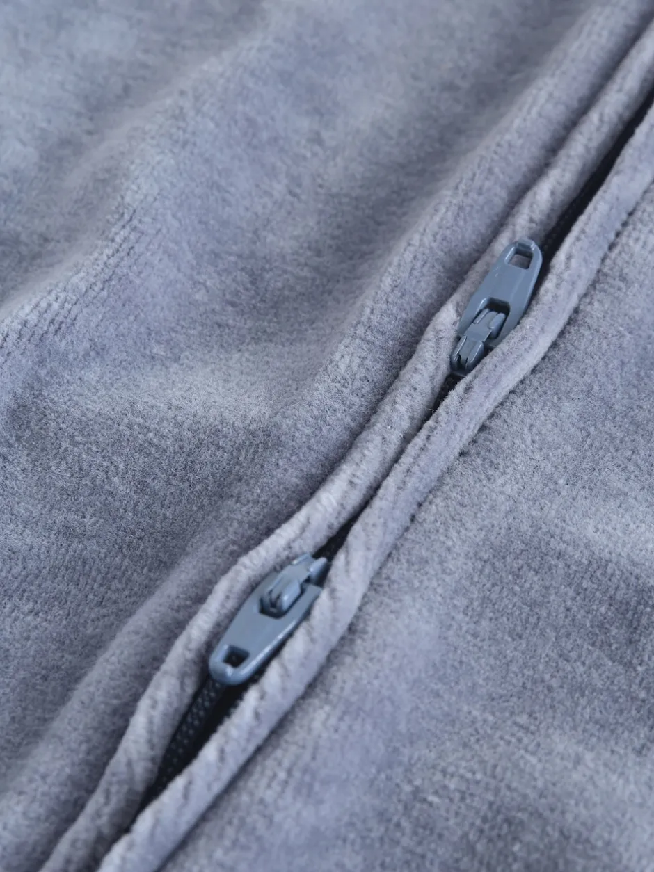 Next Bleu - Dors-bien bébé en velours à fermeture éclair bidirectionnelle, lot de 2 (0mois-2ans)