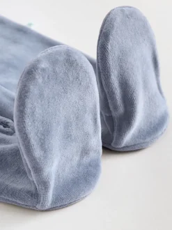 Next Bleu - Dors-bien bébé en velours à fermeture éclair bidirectionnelle, lot de 2 (0mois-2ans)