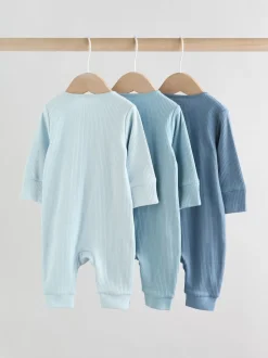 Next Bleu - Dors-bien bébé sans pieds à fermeture éclair bidirectionnelle, lot de 3 (0-3ans) Discount