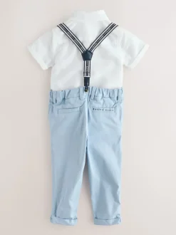 Baker by Ted Baker - Ensemble : Chemise, Pantalons et Bretelles Bleu