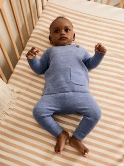Next Bleu - Ensemble pull et legging en maille bébé (0 mois-2 ans) Clearance
