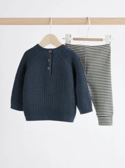 Next Bleu - Ensemble pull et legging en maille bébé (0 mois-2 ans) Discount
