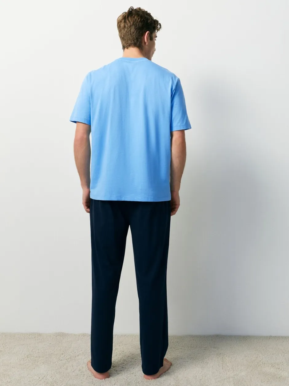 Next Bleu - Ensemble pyjama graphique en jersey à manches courtes Online