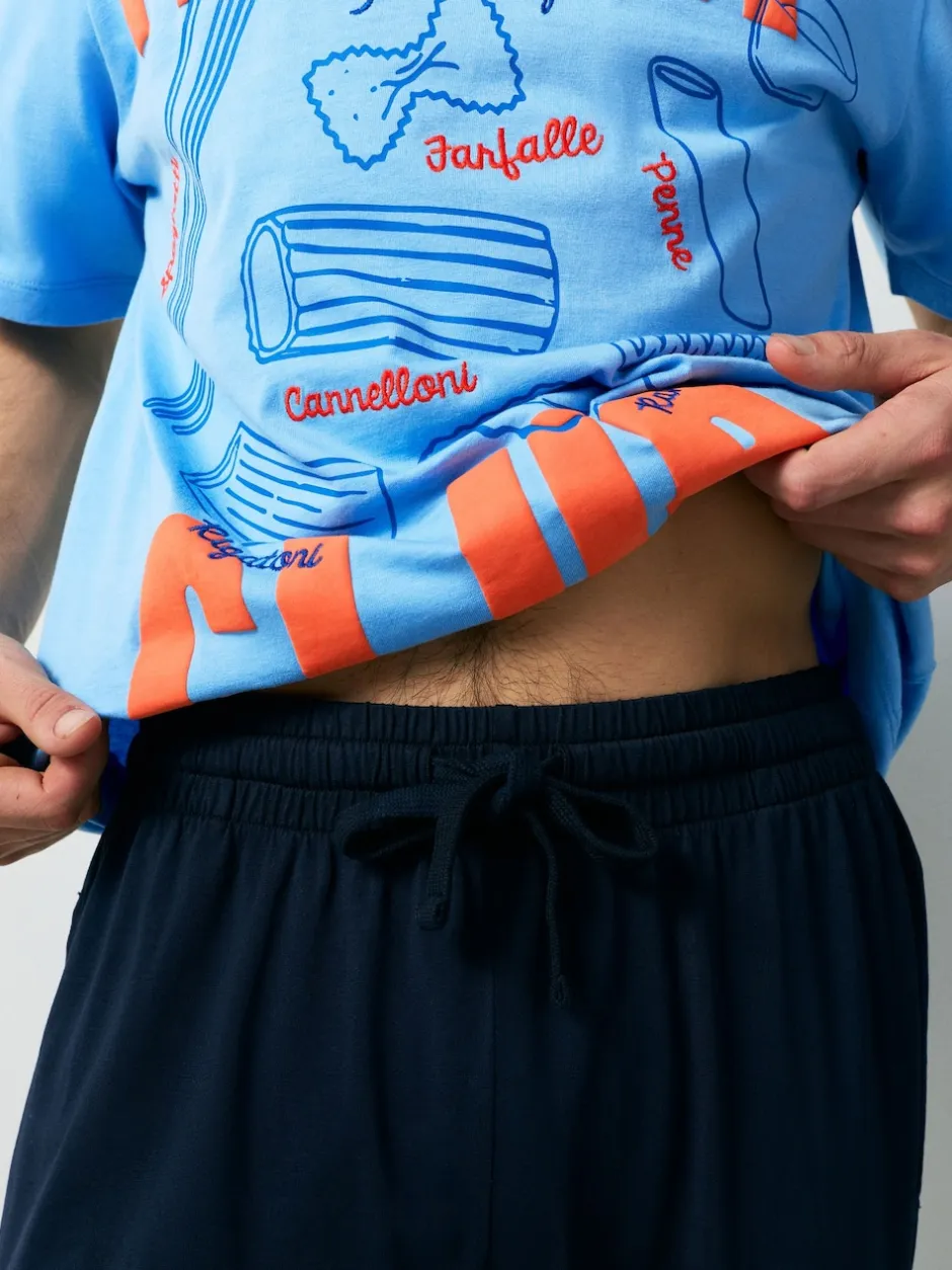 Next Bleu - Ensemble pyjama graphique en jersey à manches courtes Online