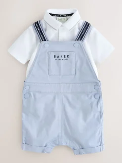 Baker by Ted Baker Bleu - Ensemble salopette et polo Hot