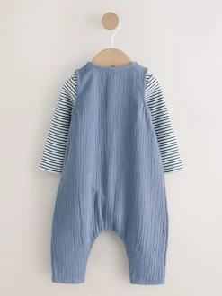 Next Bleu - Ensemble salopette et body pour bébé (0mths-2yrs) Outlet
