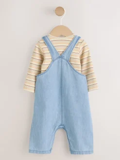 Next Bleu - Ensemble salopette et body en jean bébé (0 mois-2 ans) Outlet