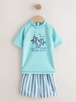 Next Bleu - Ensemble Sunsafe Rash Gilet et short de bain (3mois-7ans) Sale