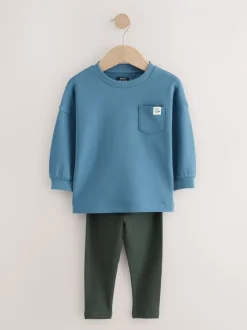 Next Bleu - Ensemble Top et Leggings à manches longues (3mths-7yrs) Clearance