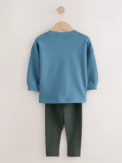 Next Bleu - Ensemble Top et Leggings à manches longues (3mths-7yrs) Clearance
