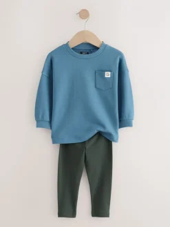 Next Bleu - Ensemble Top et Leggings à manches longues (3mths-7yrs) Clearance