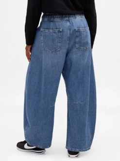 Gap Bleu - Jeansfer à cheval ultra-doux taille moyenne New